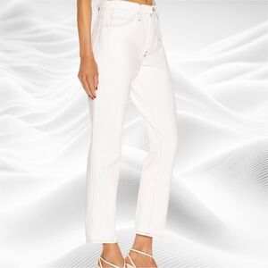 FRAME Le Italien‎ Straight in Blanc Denim Women Size 26X27 White/Cream ankle